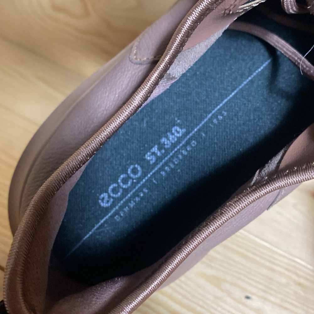 Ecco St.360 mens leather sneakers morel size 10-10.5 - Picture 9 of 12
